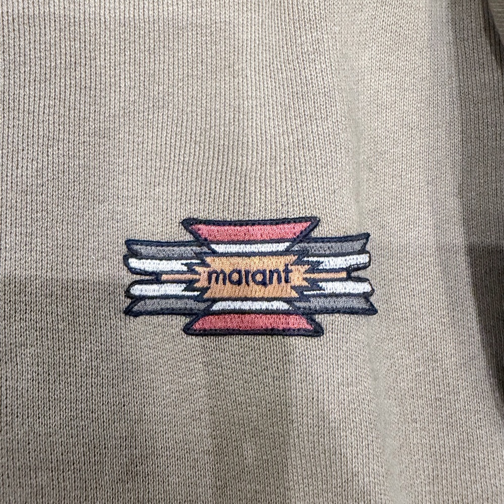 Isabel Marant Khaki Sweatshirt with Embroidered Detail - Picture 2 of 4